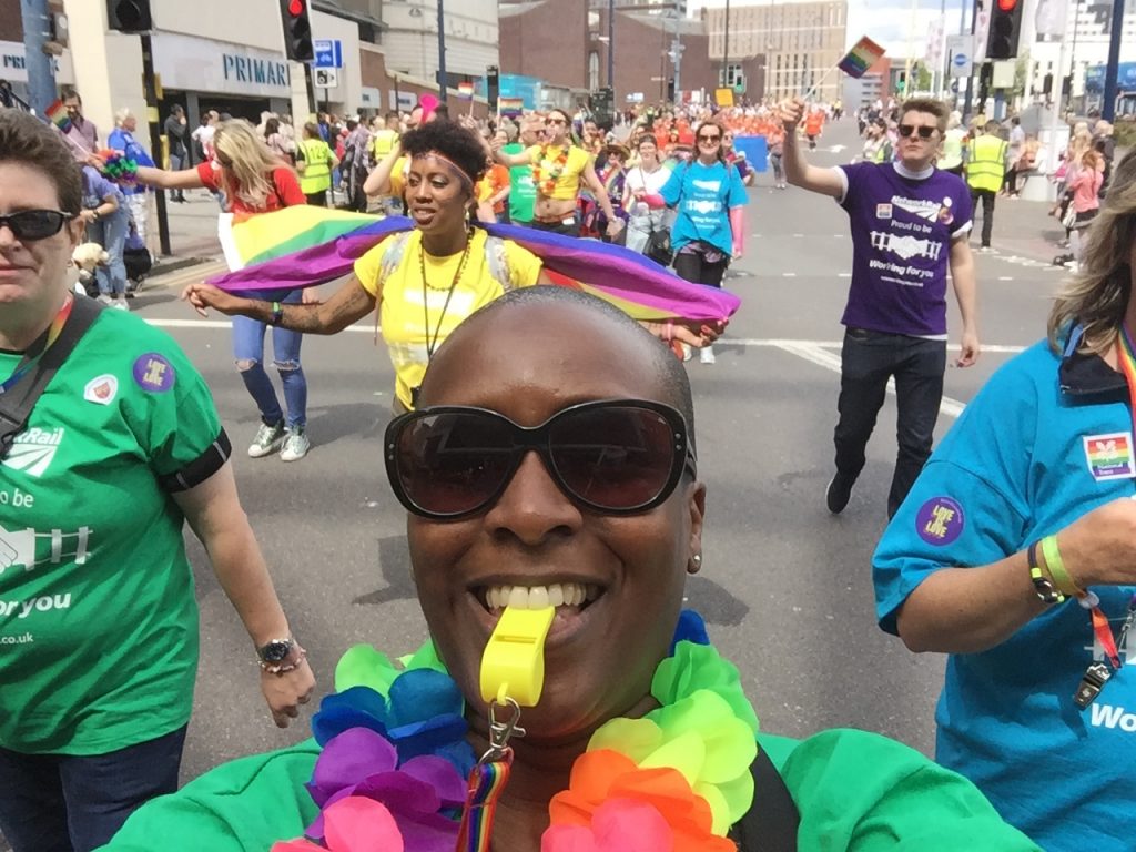 Network Rail employees attend Birmingham Pride, daytime