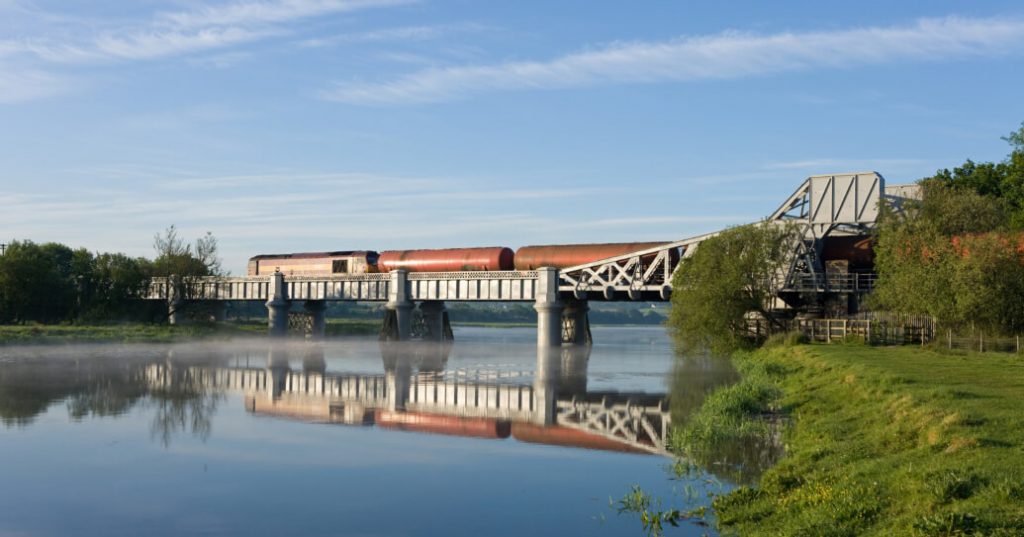 Freight train in Wales