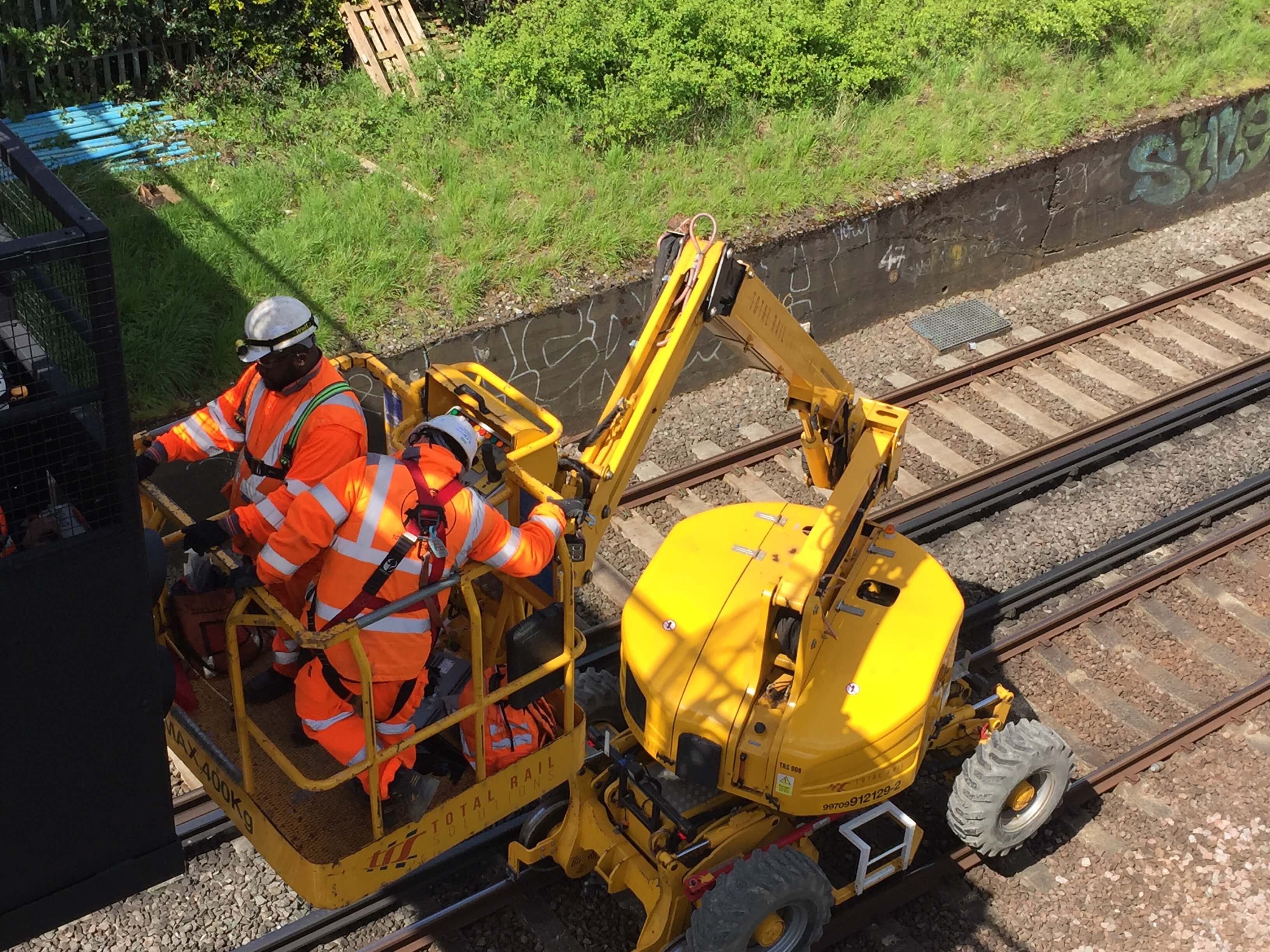 Resignalling work taking place at Balham