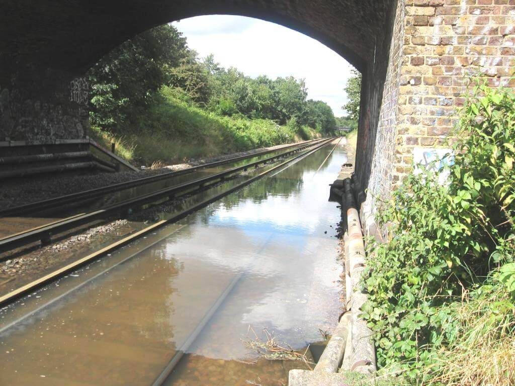 Flooding can bypass the track circuit, meaning the signalling system does not have all the information it needs