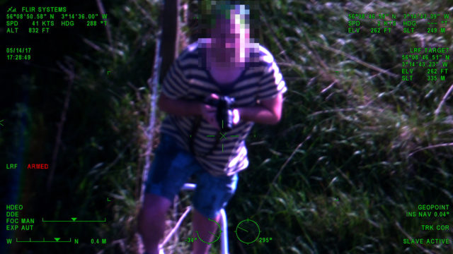 Drone footage of trespasser on the railway