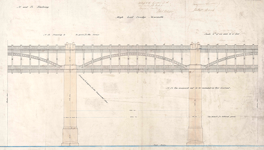Plan of High Level Bridge, Newcastle