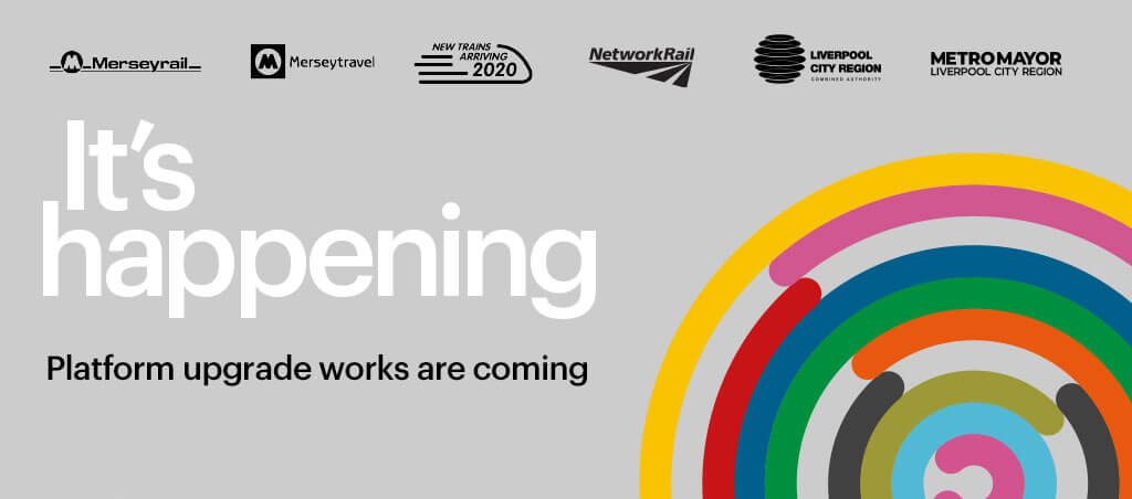 Graphic with the words ''It's happening - Platform upgrade works are coming'