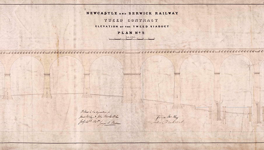 Elevation plan of the Tweed Viaduct