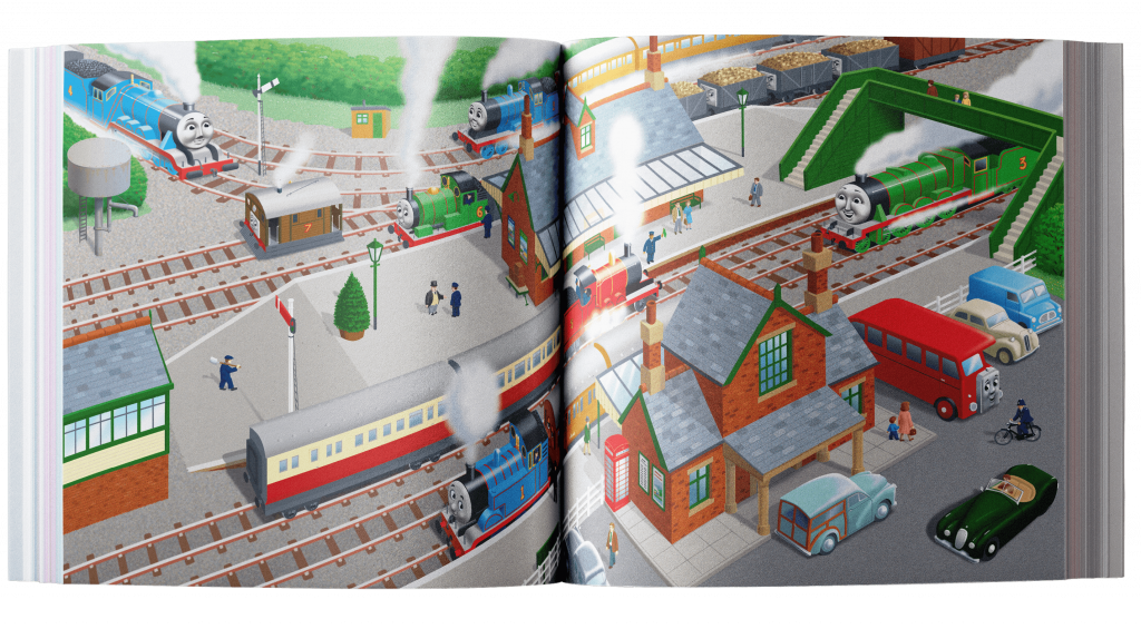 Inside of the Stay safe with Thomas book. 