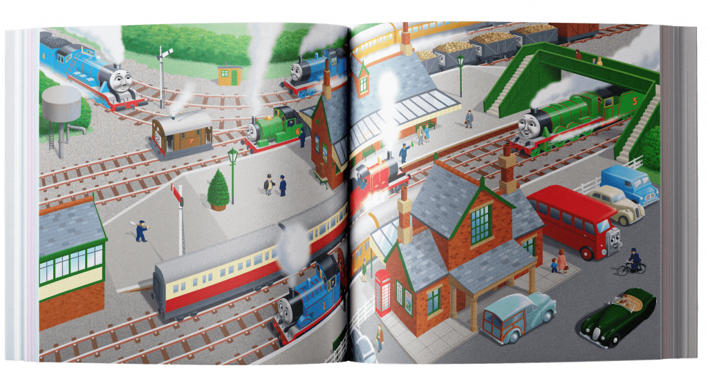 Inside of the Stay safe with Thomas book. 