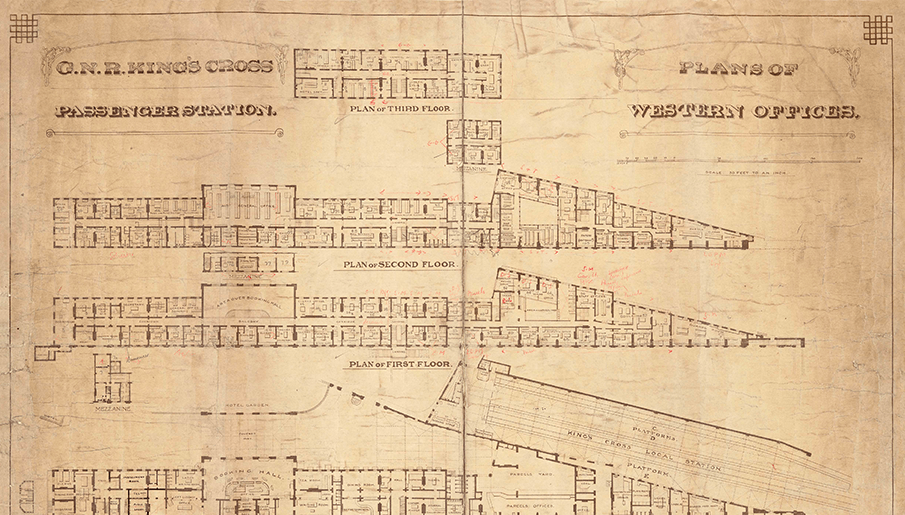 old plans of Western offices at King's Cross ststion