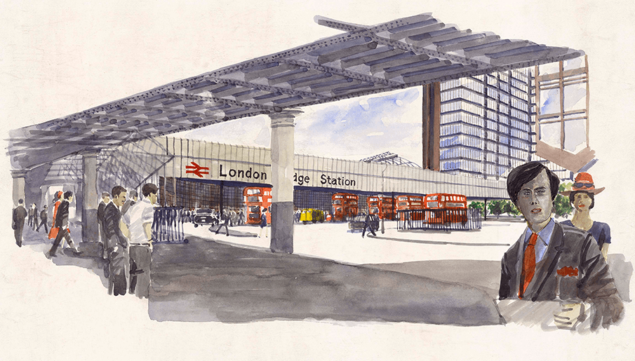 drawing of London Bridge station