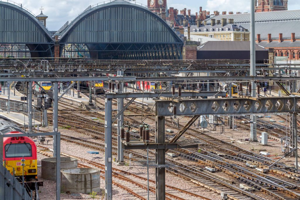 The tracks at Kings Cross station