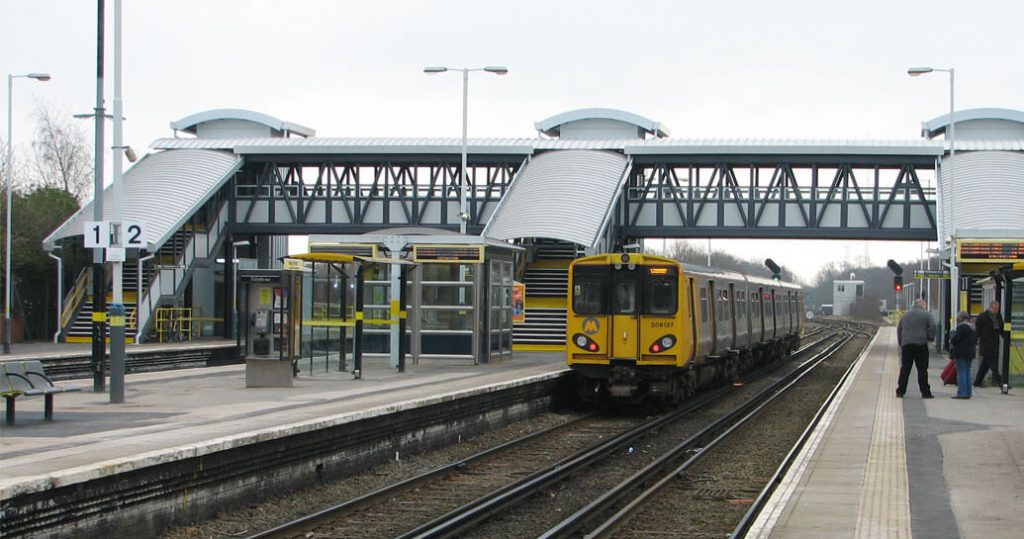 Footbridge at a station