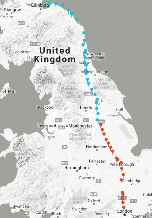 Power supply upgrade routes map