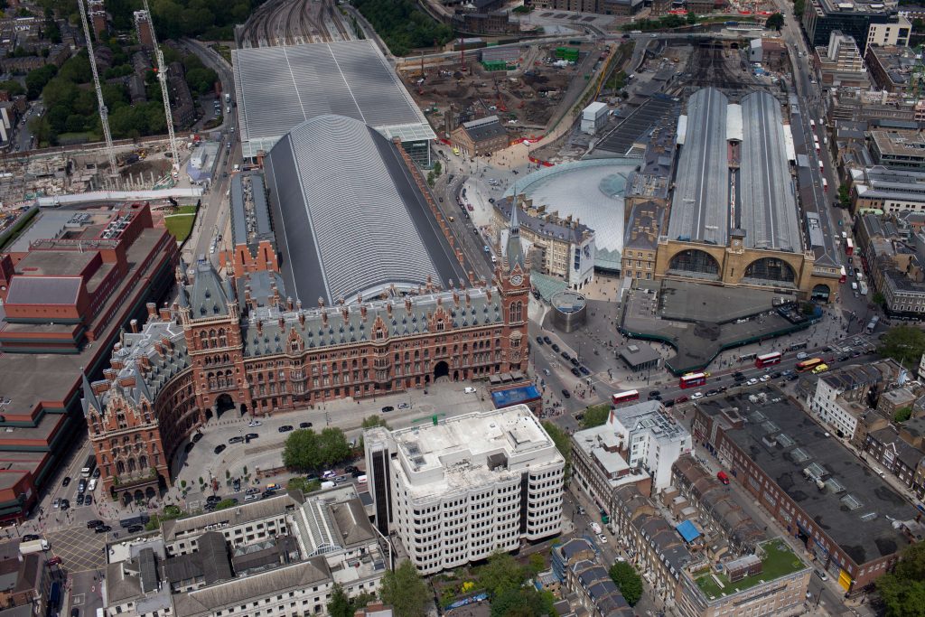 St Pancras aerial view