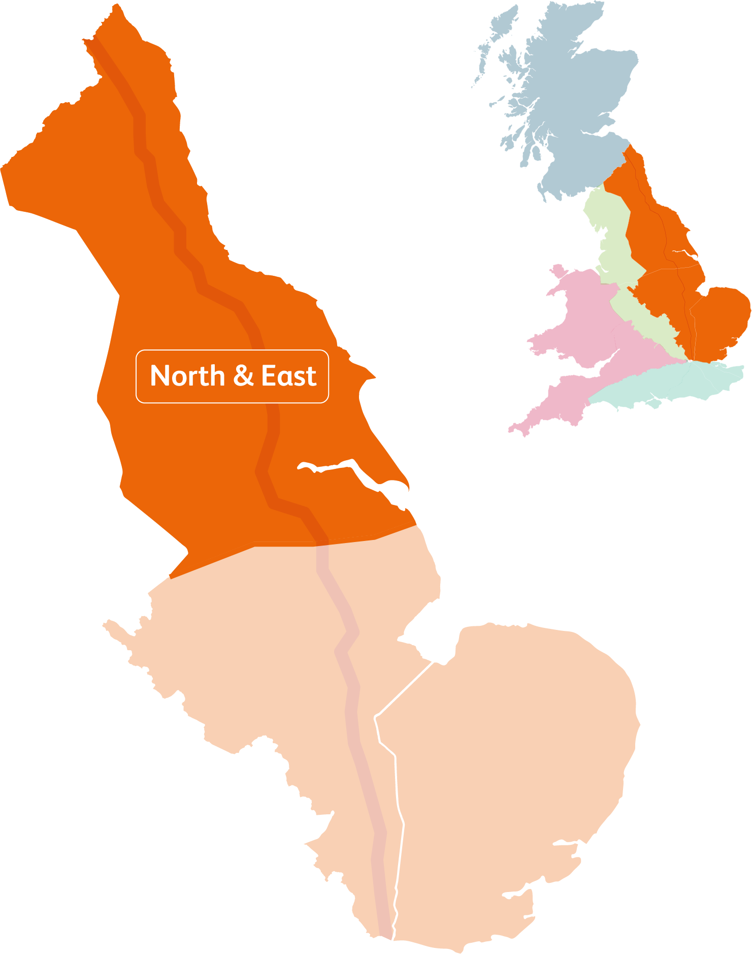North East Railway Map North & East Route - Network Rail