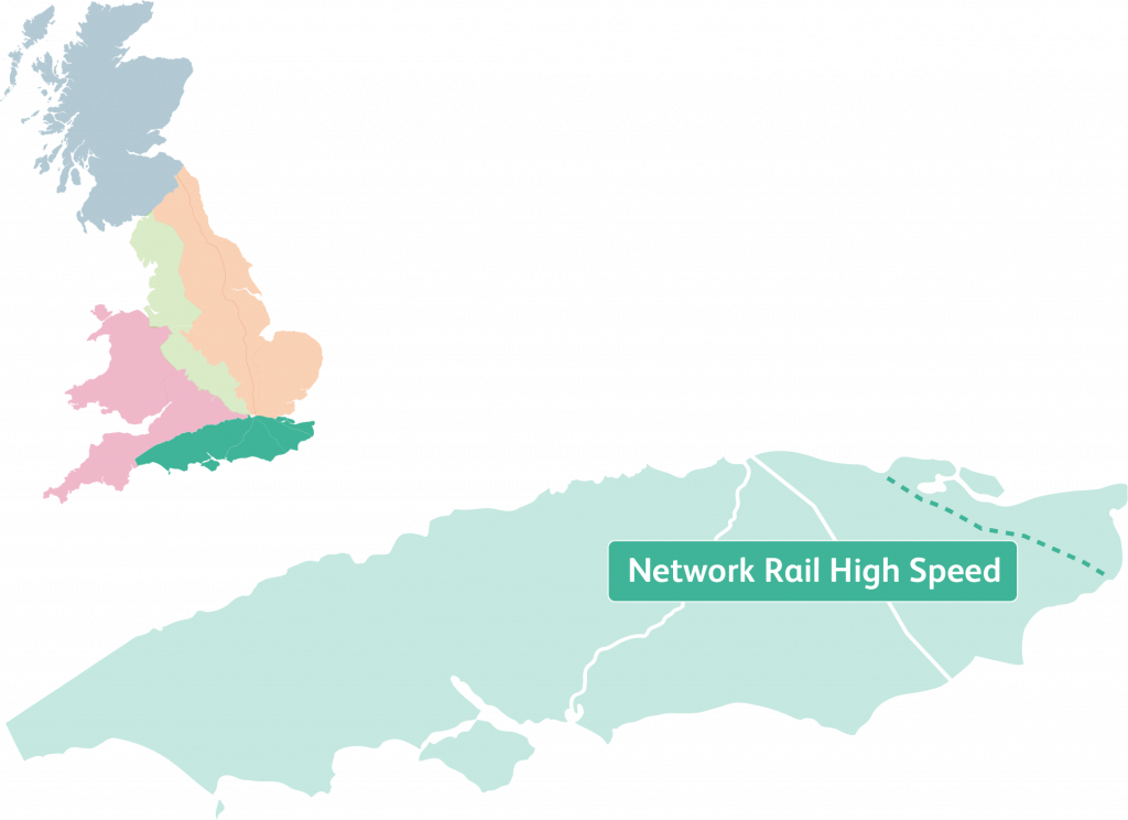 Network Rail High Speed map