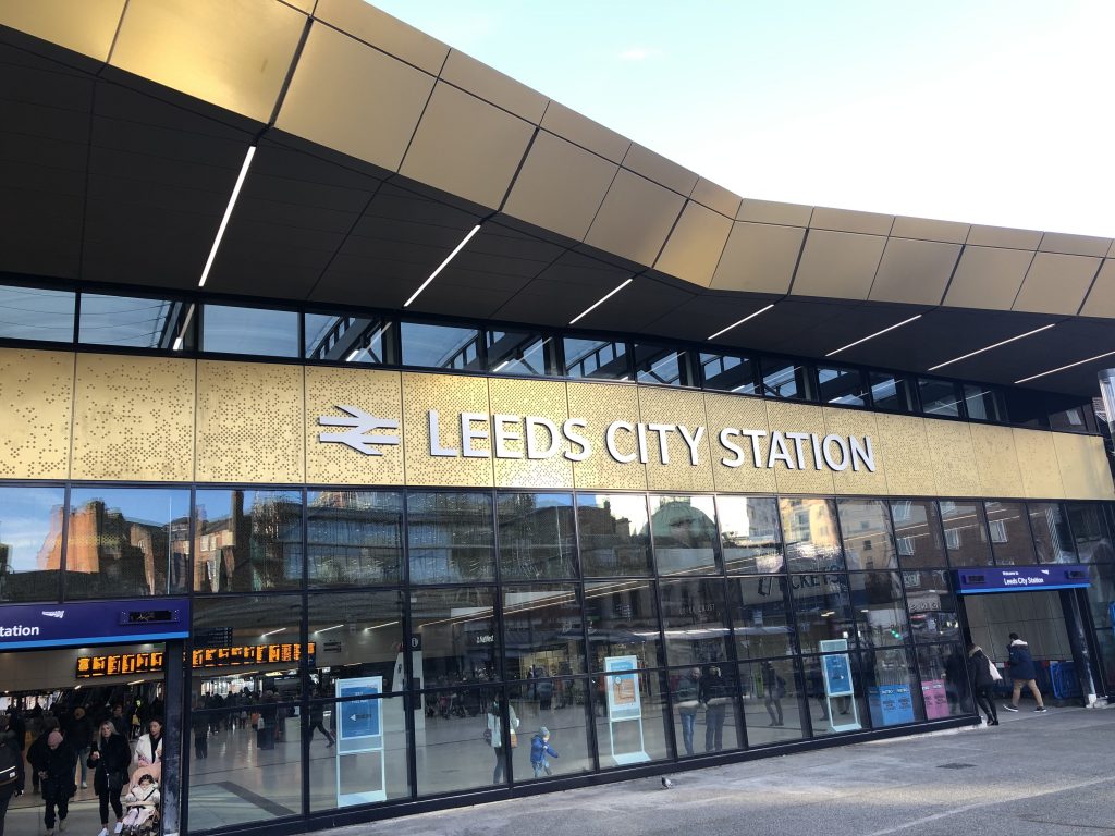 Entrance to Leeds station