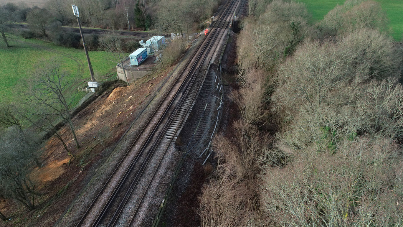 Edenbridge landslip in 2020