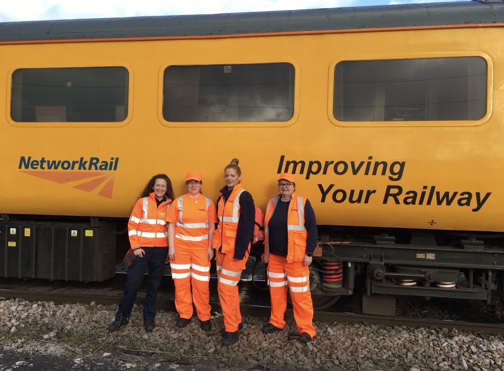 All female team in first for track inspection