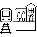 Train at station icon