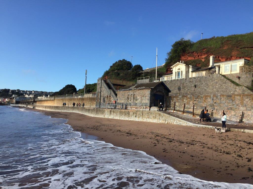 Coastguard's boathouse at Dawlish beach