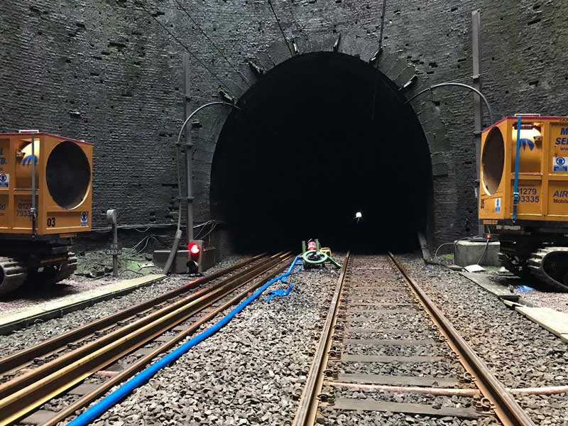 Track machinery outside Kilsby tunnel