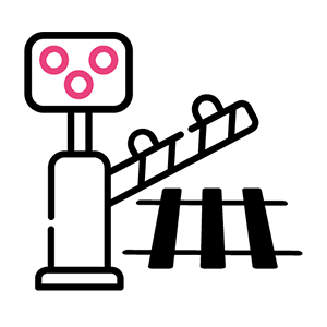 Level crossing icon