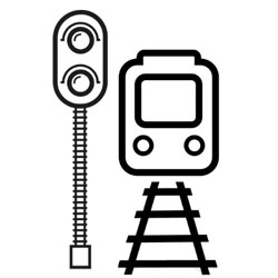 Signal with train icon