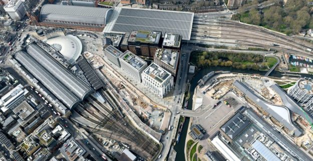 Aeriel view of Kings Cross station