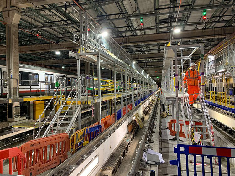 A Greater Anglia depot being upgraded
