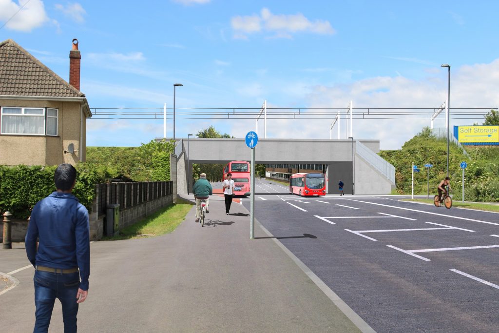 Cribbs Patchway metrobus extension artist's impression
