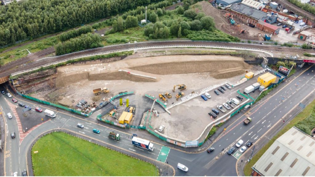 Queens Road construction compound, Miles Platting, Manchester
