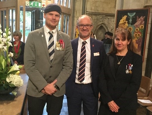 Jill Evans, veteran, on the right, next to Network Rail chief executive Andrew Haines, centre