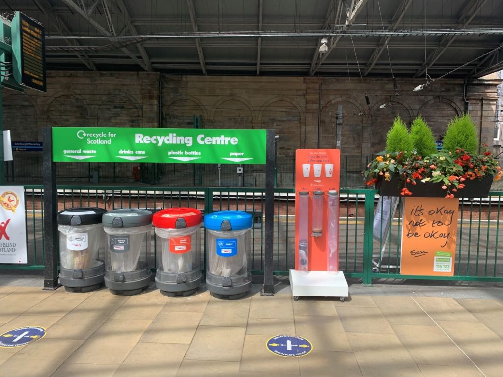 Recycling bins at Waverley