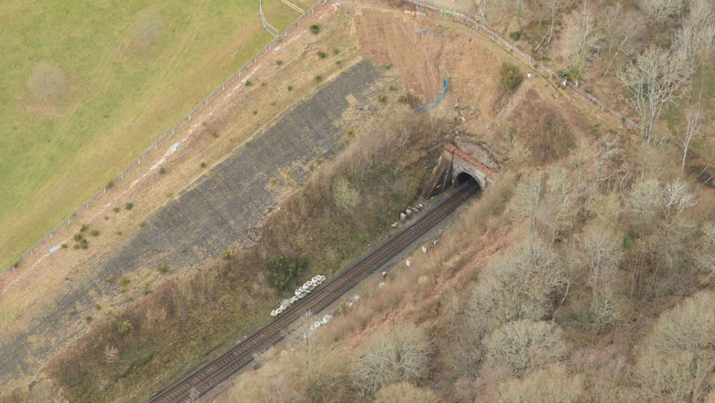 Aerial view of Wadhurst tunnel