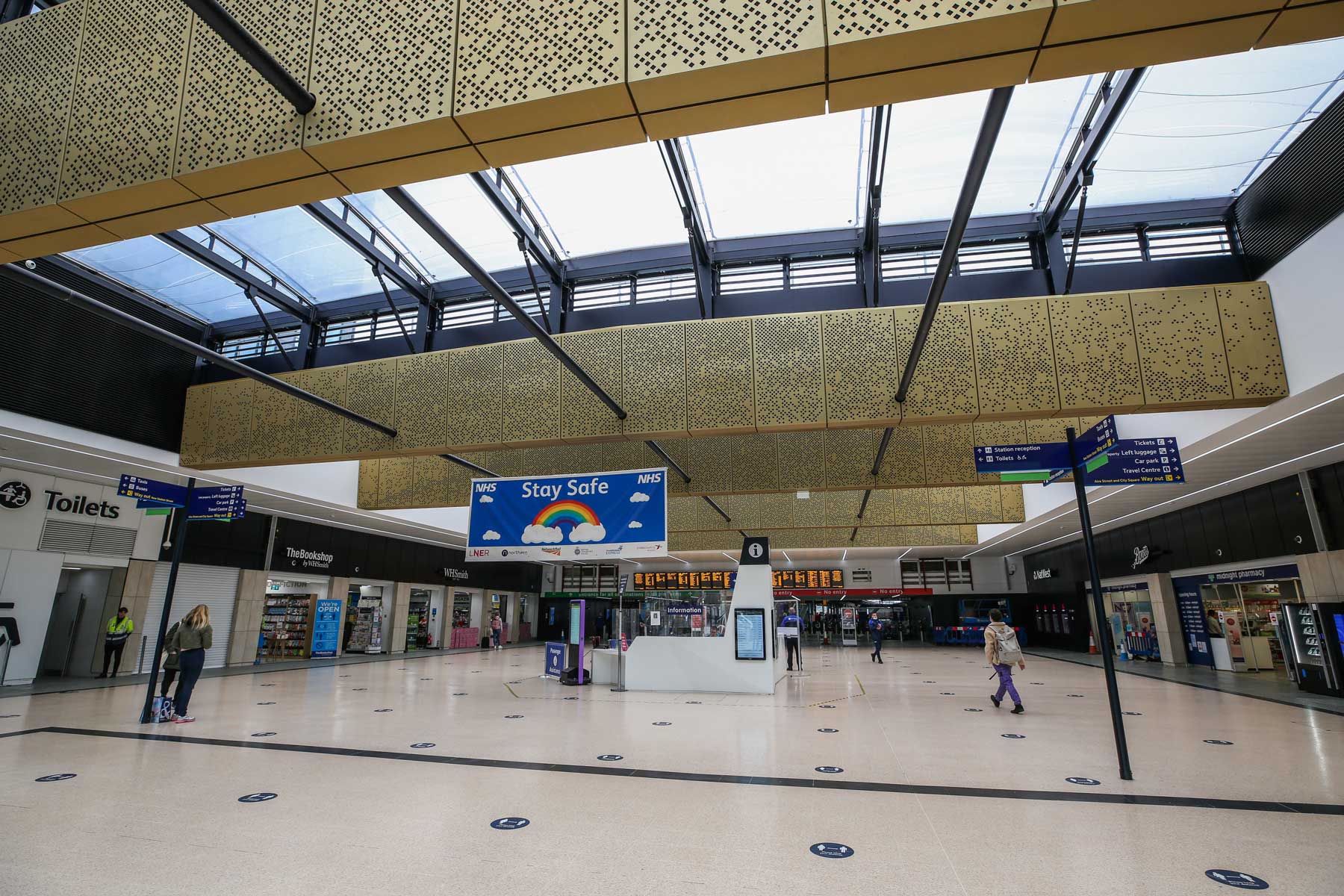 Inside-leeds-station-nhs-banner