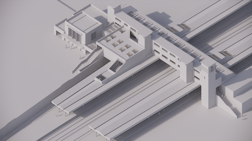 Graphic design of the proposed footbridge at Surbiton