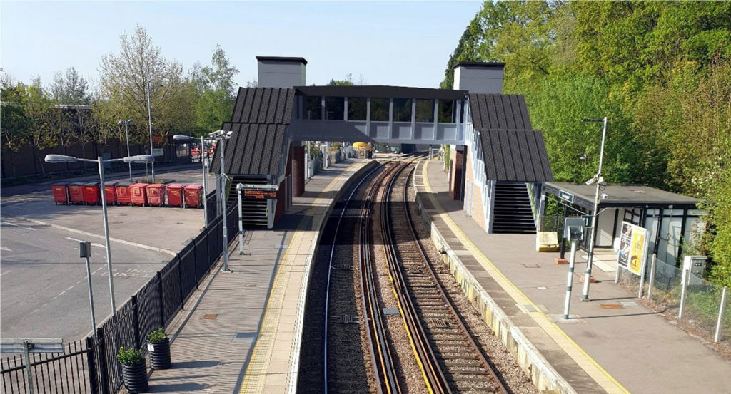 Platform at East Grinstead station