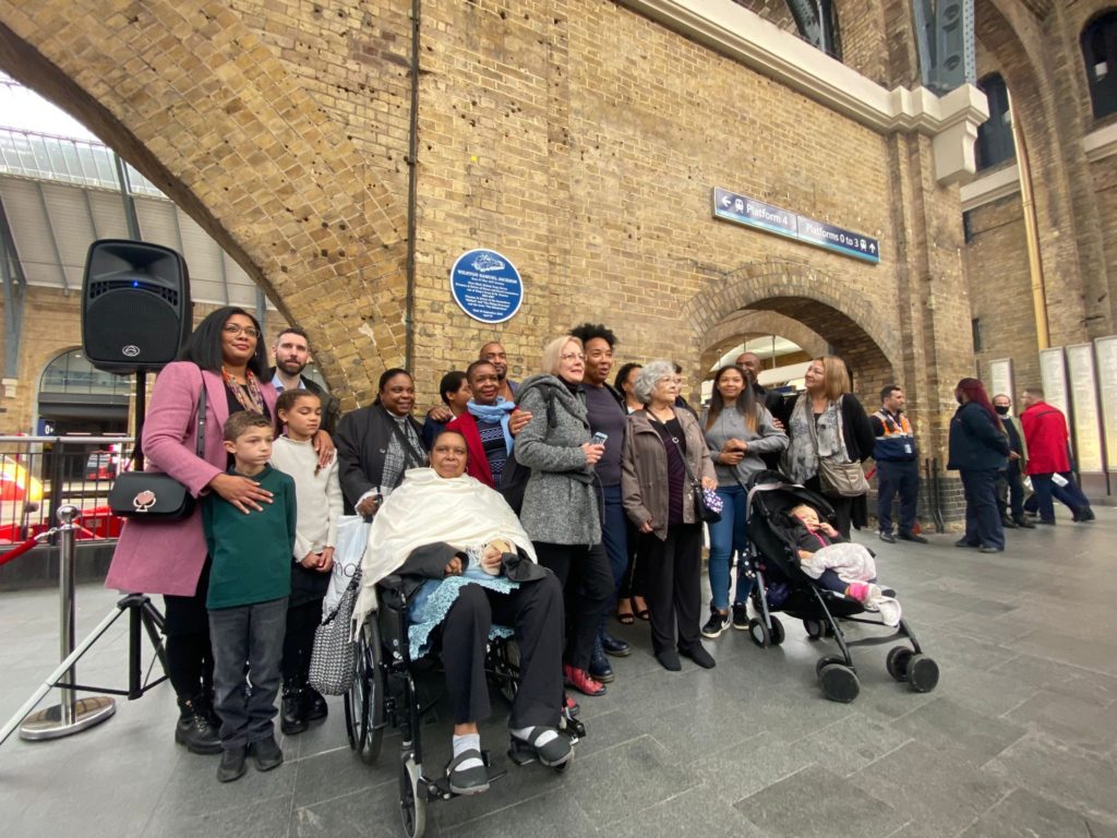 The unveiling of Wilston Samuel Jackson's blue plaque at London King's Cross