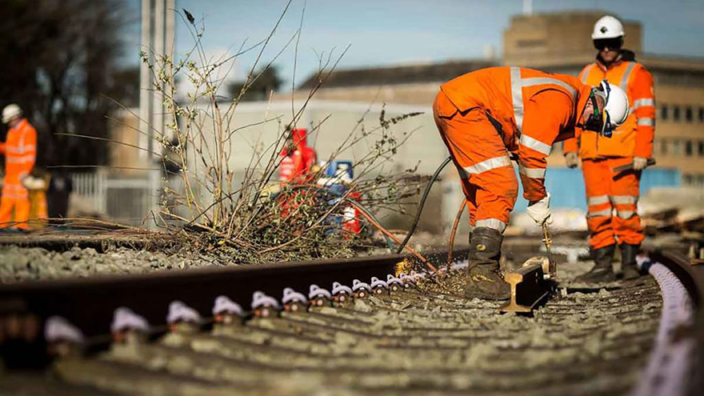 Engineers maintaining the railway