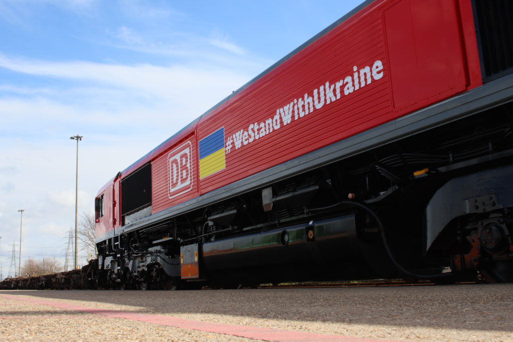 Aid freight train for Ukraine 