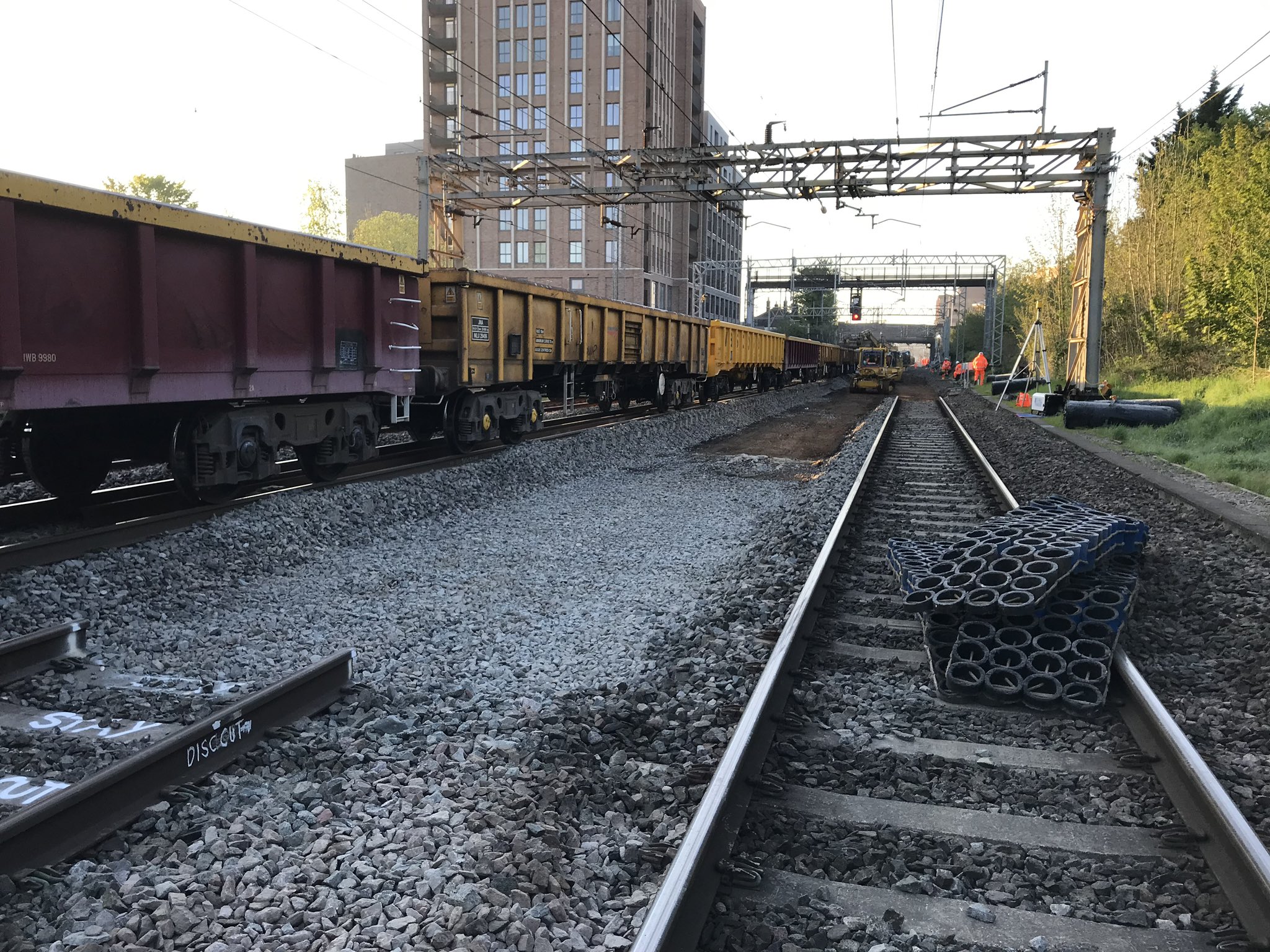 New track at Watford North Junction. 