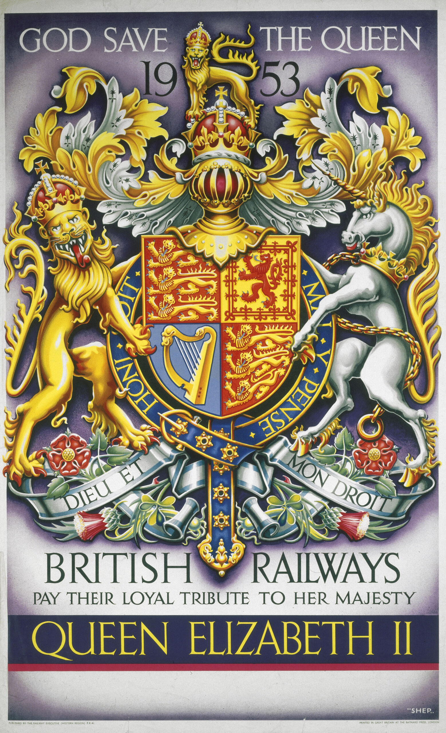 God Save the Queen, BR poster, 1953.