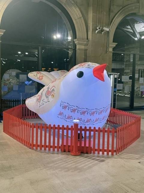 The Soloveiko Songbird on display at Liverpool Lime Street.