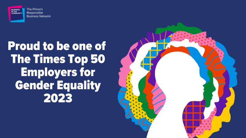 Logo for The Times Top 50 Employers for Gender Equality 2023