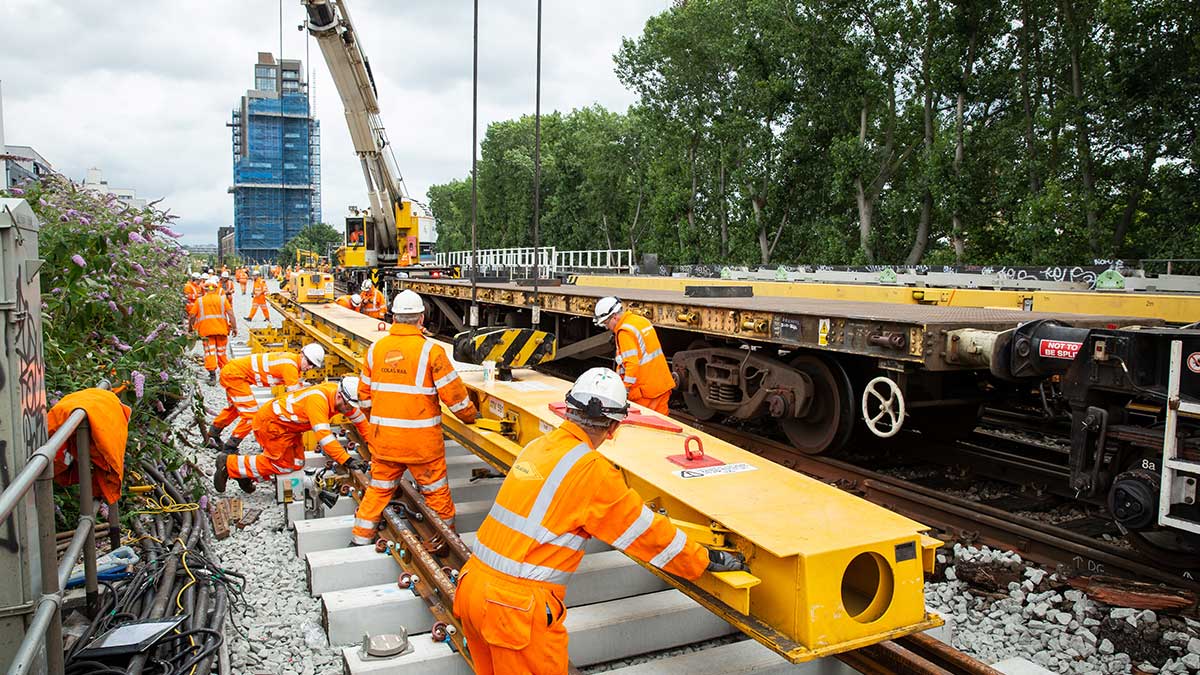 Easter rail works in southeast England