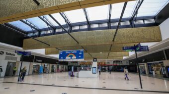 Inside-leeds-station-nhs-banner