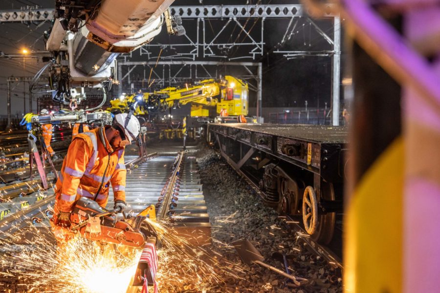 Track upgrade at Leeds station