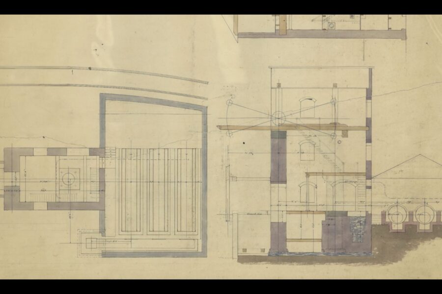Old design of the main pump house at Sudbrook, from the Network Rail archive