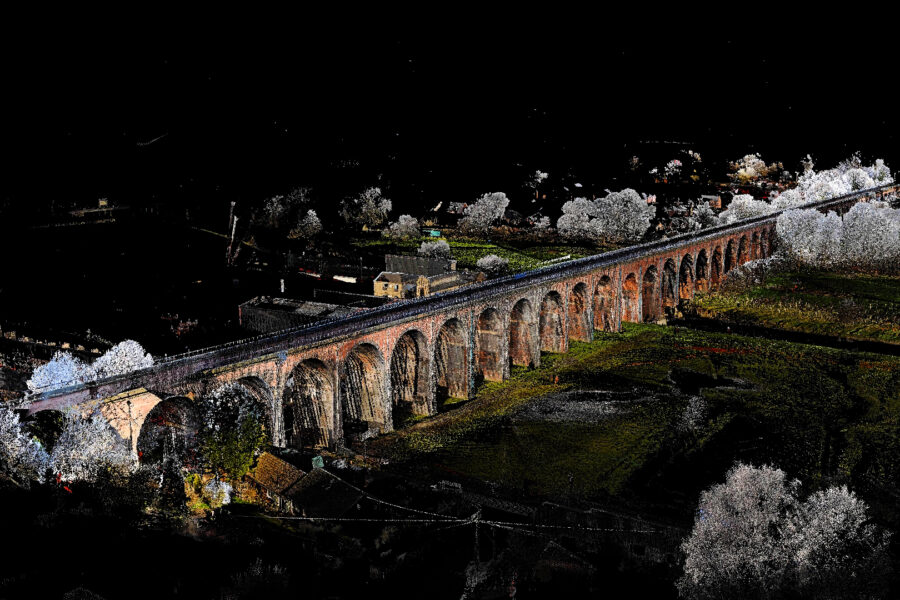 Wide angle image from Whalley Viaduct LiDAR scan – Credit Commendium