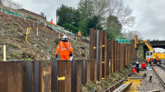 Landslip in Surrey work in Dec 2023
