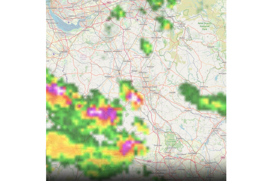 Rain weather map